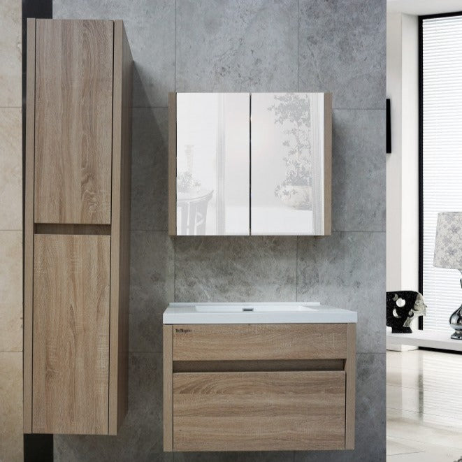 ALEXANDRA White Oak Wall - Hung Vanity Cabinet 760mm - Great Deal!