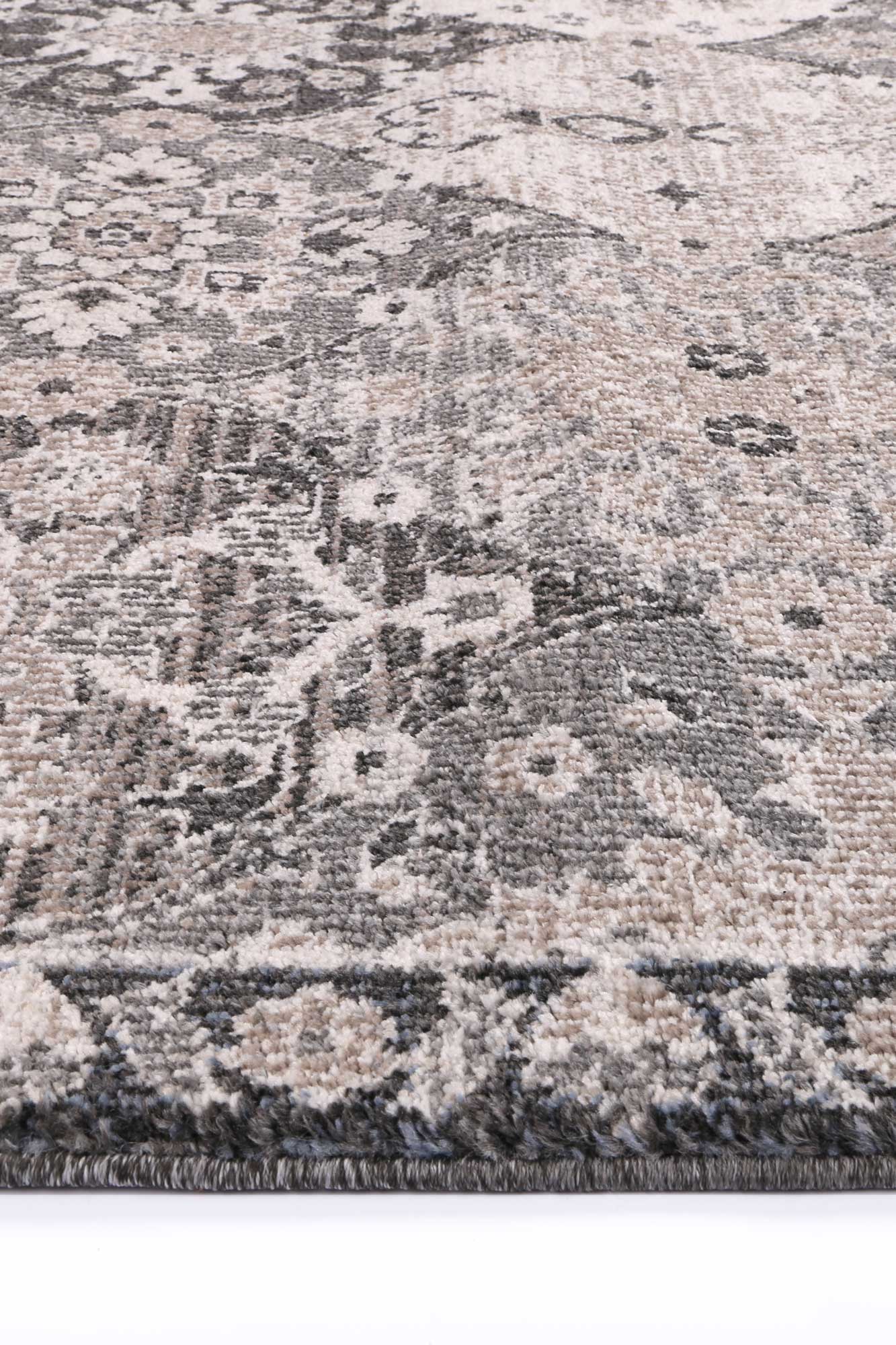 Exclusive Ezra Grey Lantern Polyester Rug with Oriental Patterns - Great Choice for Your Living Space