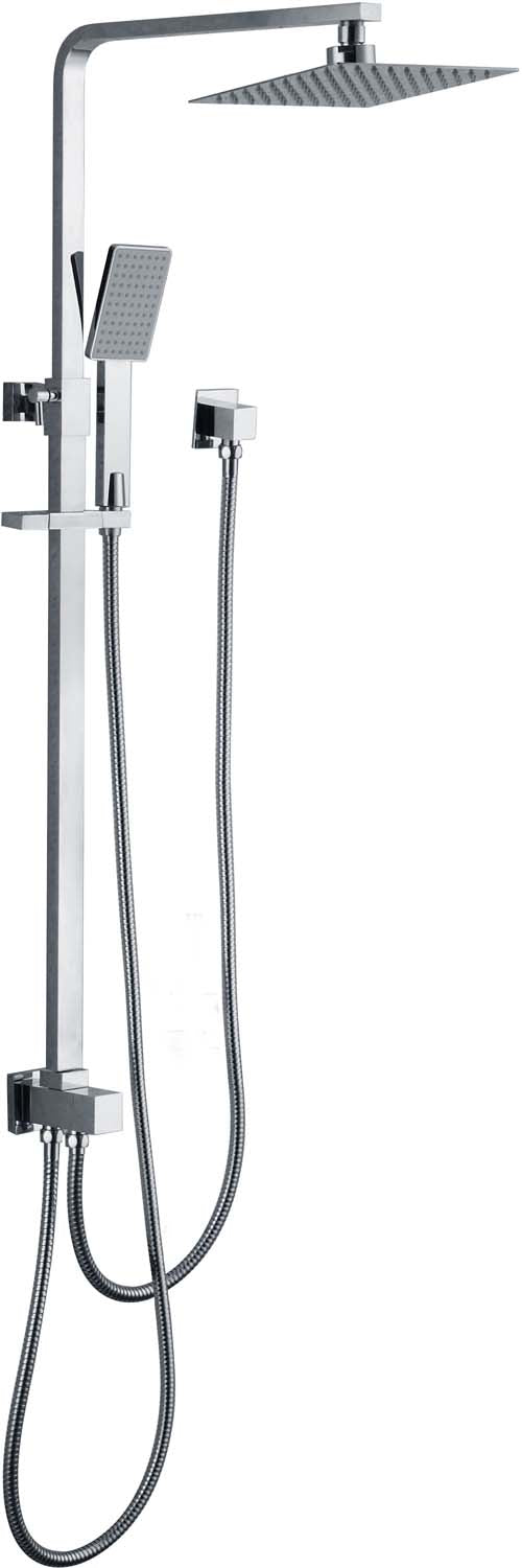 Hot Sale! Chrome Eric Shower System with Adjustable Rail for Modern Bathrooms