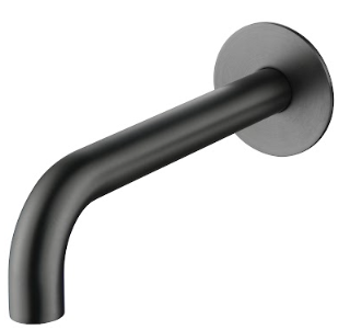 Exclusive Mica Combo Mixer Spout Upgrade - 150mm or 240mm Brushed Gun Metal for Bathroom Luxury
