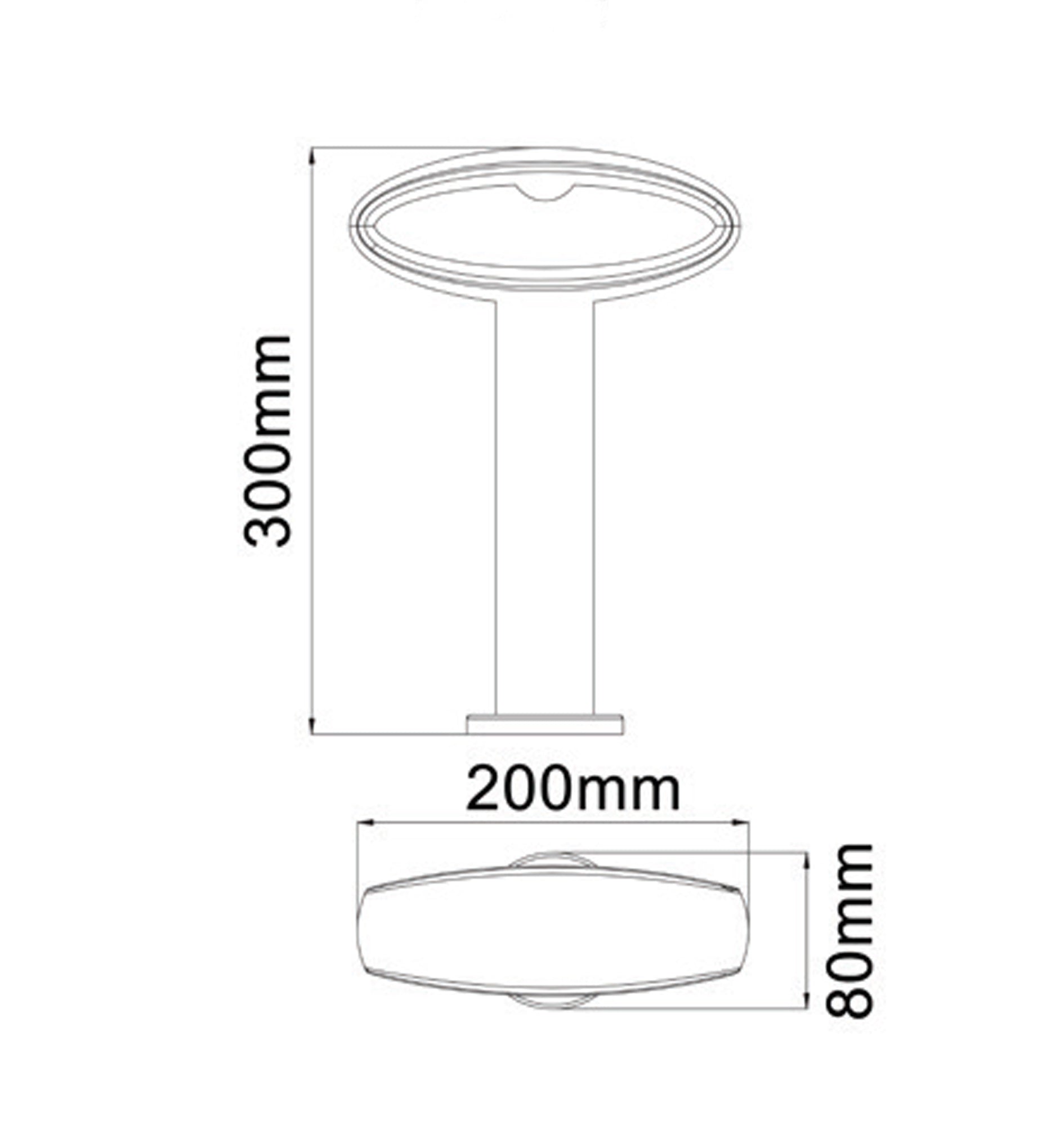Hot Sale! Horus IP54 LED Surface - Mounted Open Oval Bollard Lights for Outdoor Use