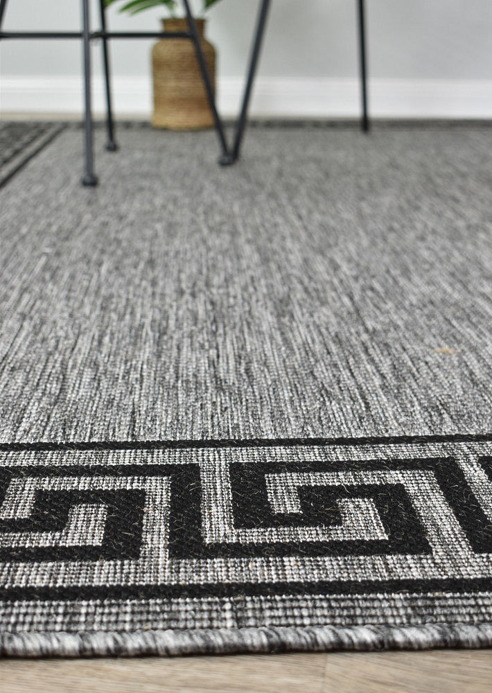 Affordable Alaska Light Gray Machine - Made Polypropylene Rug for Indoor & Outdoor Use
