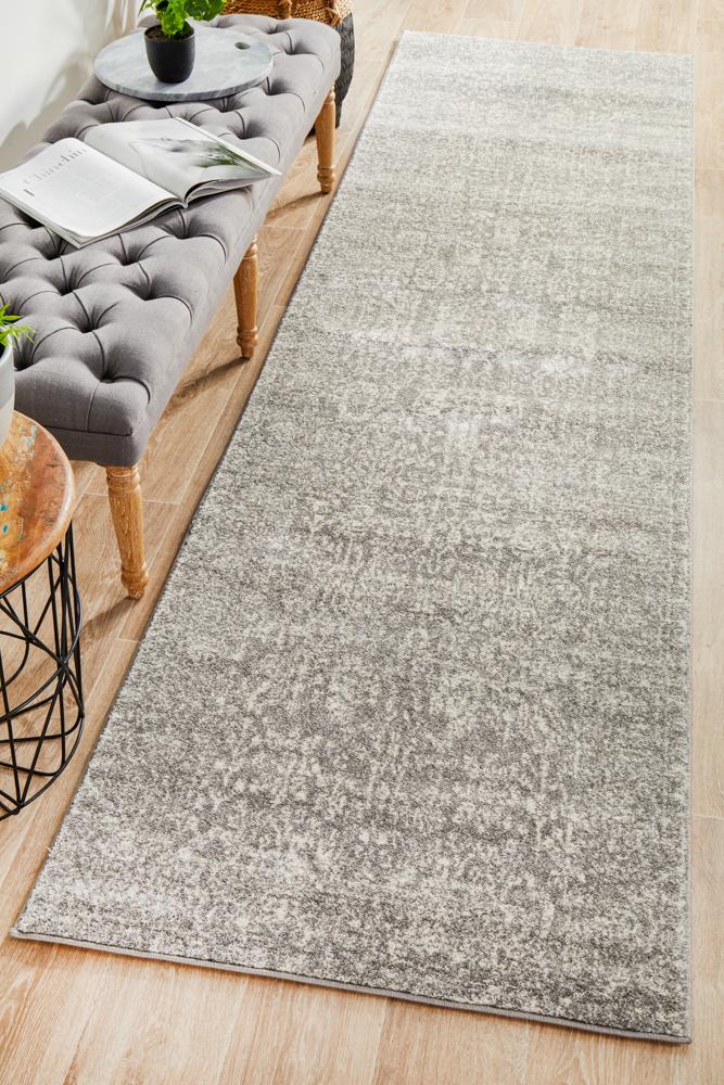 Hot Sale! Evoke Homage Grey Transitional Area Runner Rug for Your Home