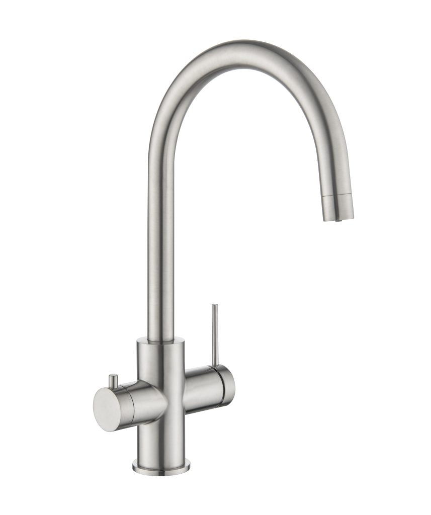 Hot Deal! Brushed Nickel Mica 3-Way Filter Kitchen Sink Mixer for Pure Water