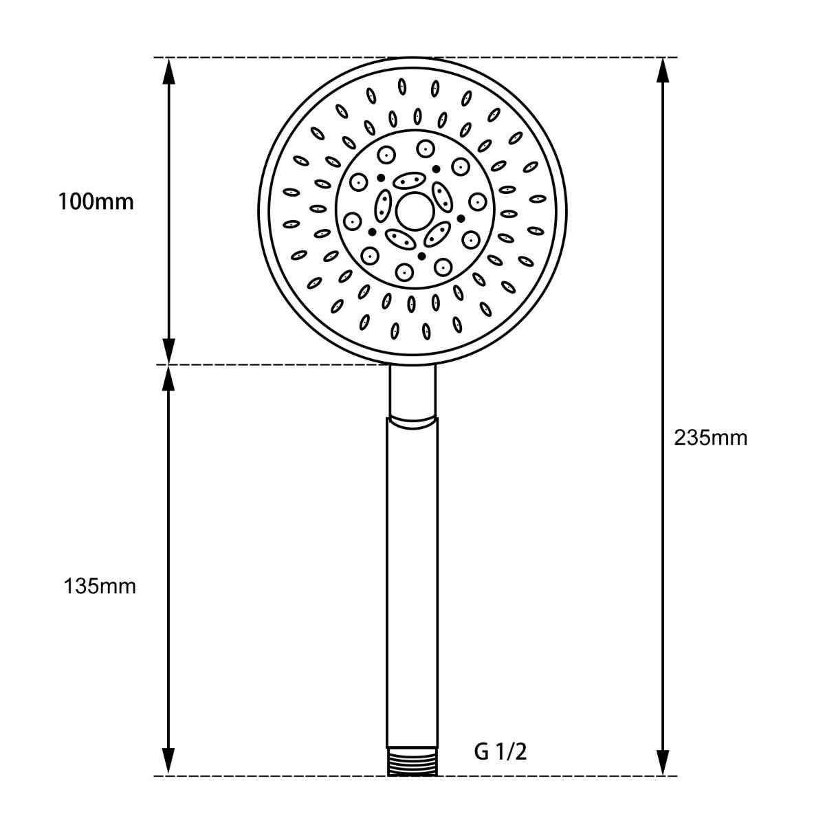 Hot Deal! AQU 5-Function Round Chrome Handheld Shower for Ultimate Comfort and Flexibility