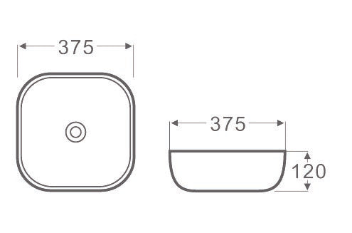 POSEIDON Ultra Slim Square Basin (370x370x115) - Great Deal!