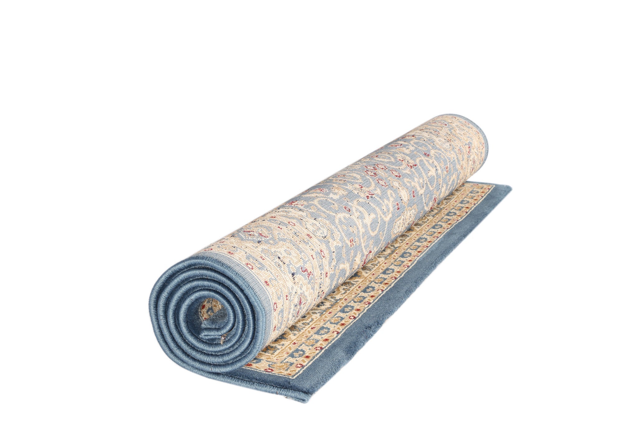 Exclusive Ornate Blue Traditional Flowered Rug