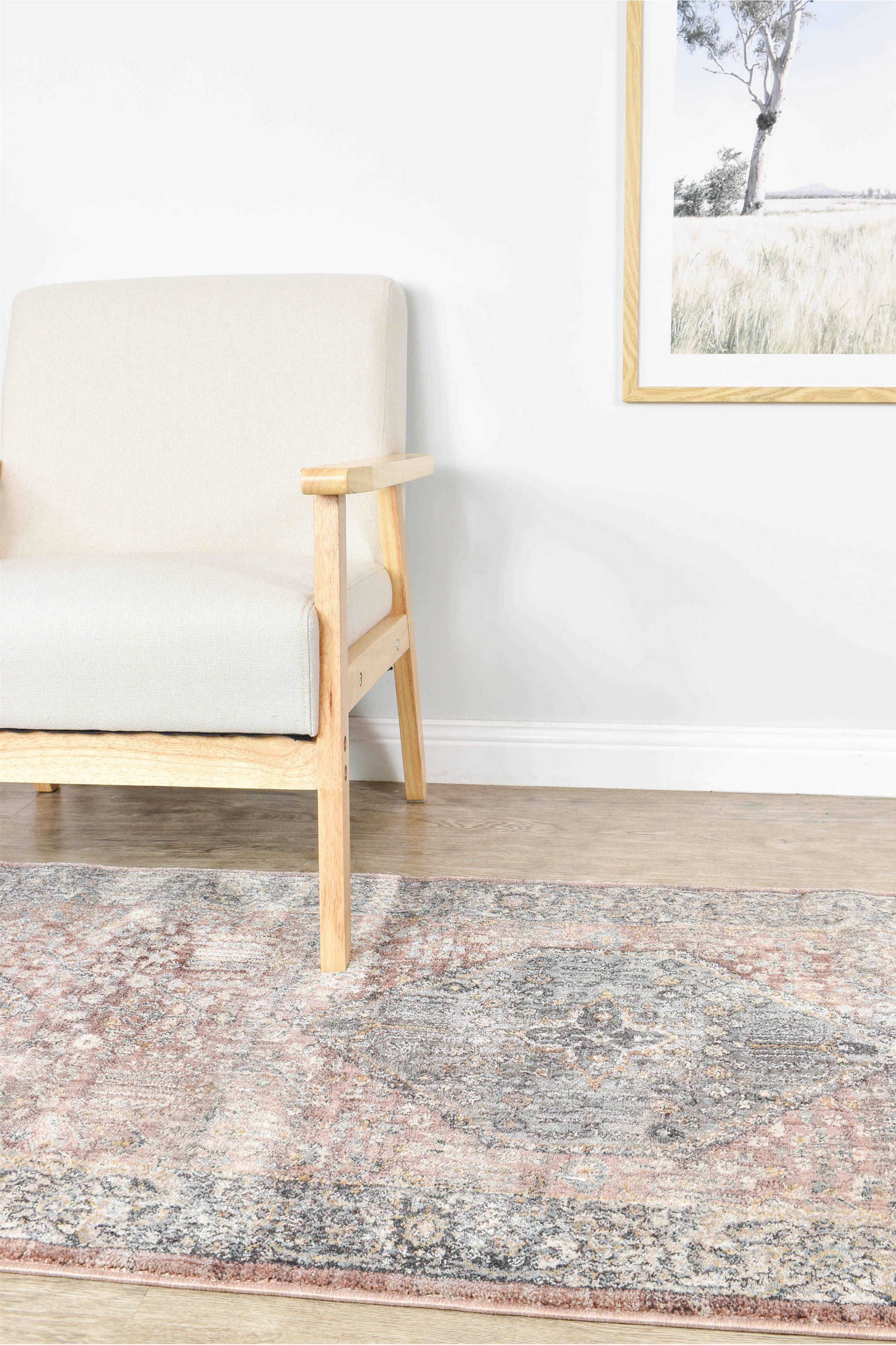 Exclusive Novara Legacy Rose Rug - Soft Pink, Ideal for Home Decor