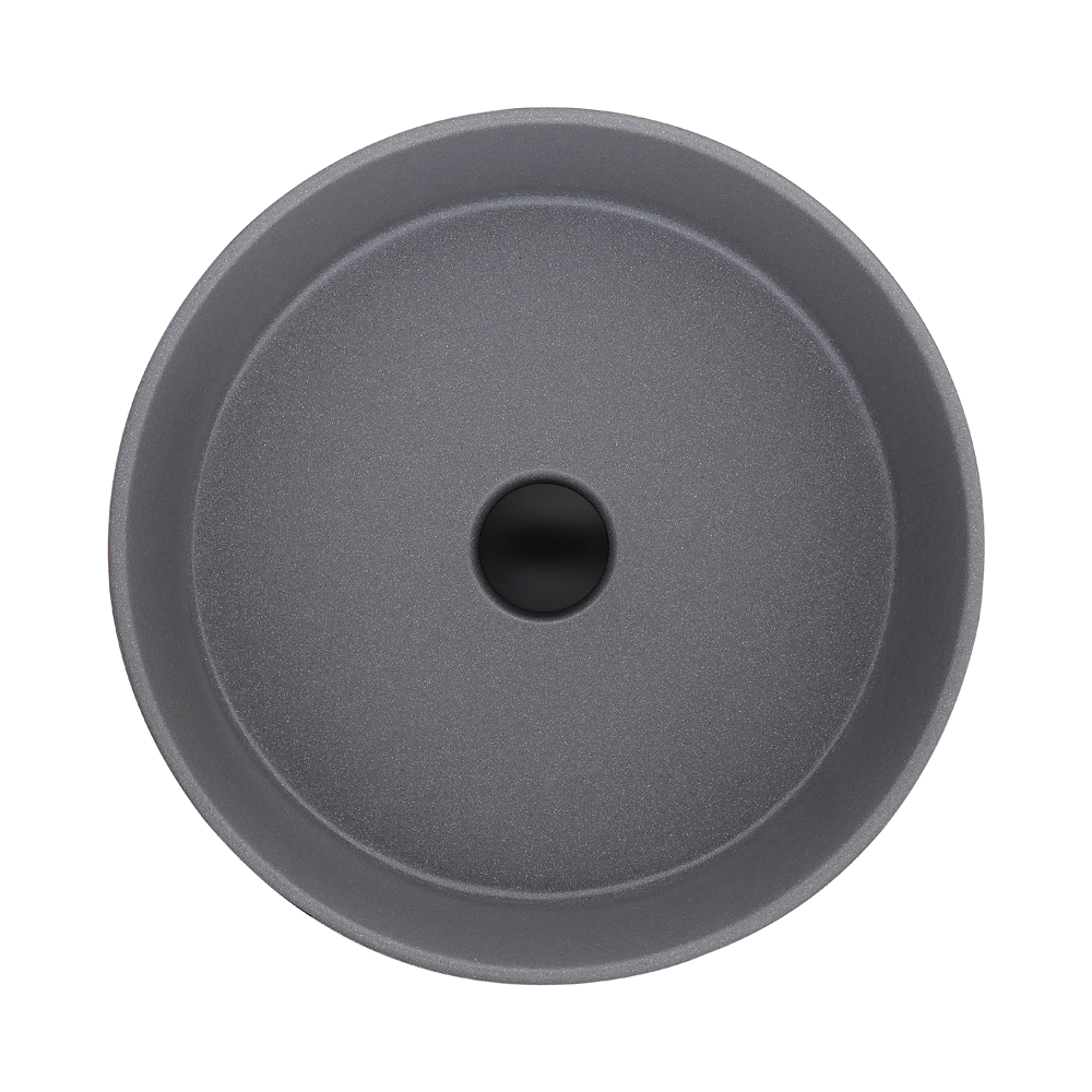 HOT! POSEIDON Round Matte Grey Quartz Basin (410x410x130)