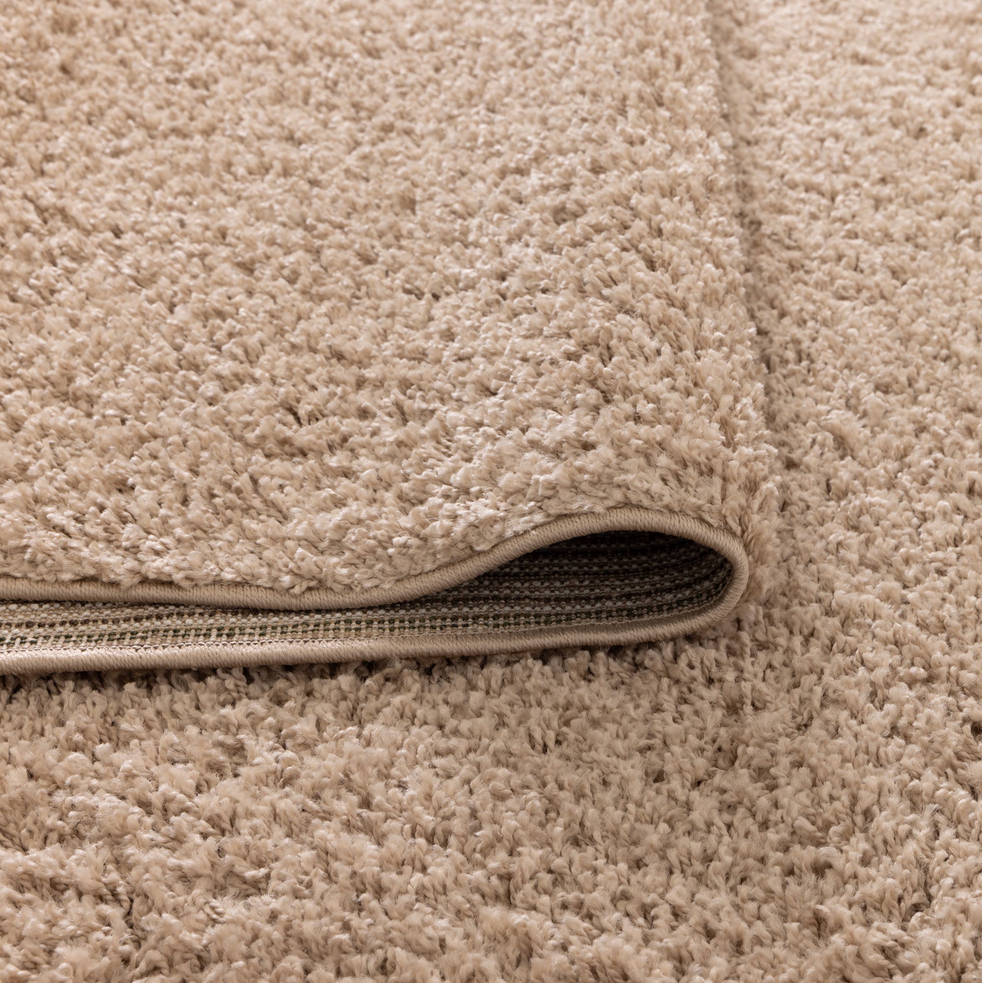 Get Cozy with Florence Shaggy Light Beige Machine-Made Polypropylene Rugs