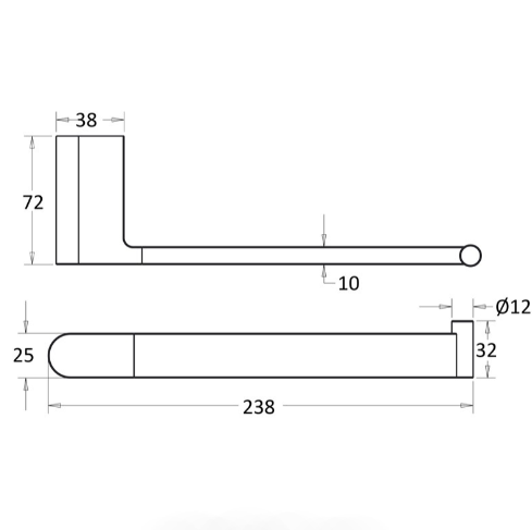 Chrome Flores Towel Bar - Ideal for Bathroom, 7 Years Warranty