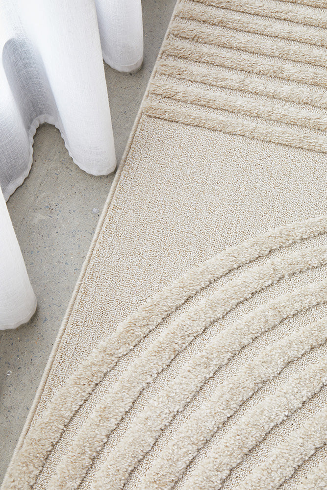 Hot Sale! Lotus Abbey Beige Modern Runner Rug for Stylish Interior Spaces