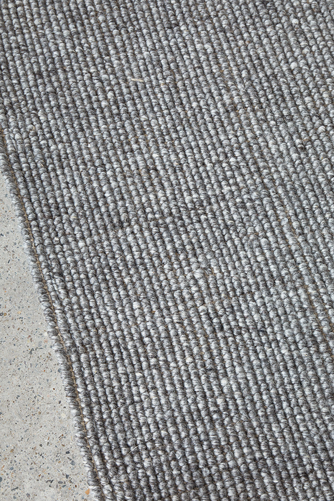 Harlow Ariel Modern Graphite Wool-Jute Handmade Rug