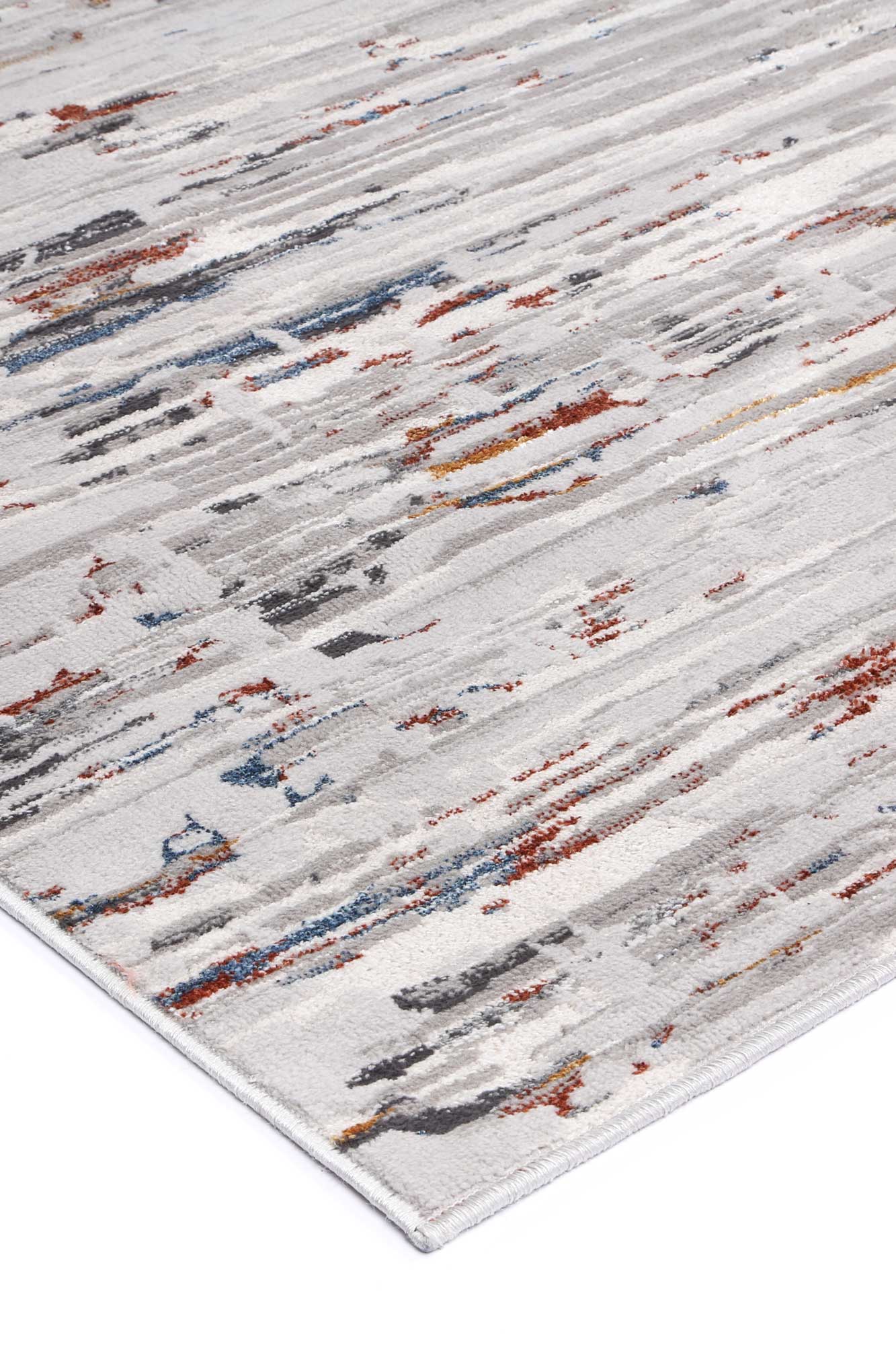 Exclusive Malo Thomas Grey and Multi - Colored Abstract Area Rug for Your Home Decor