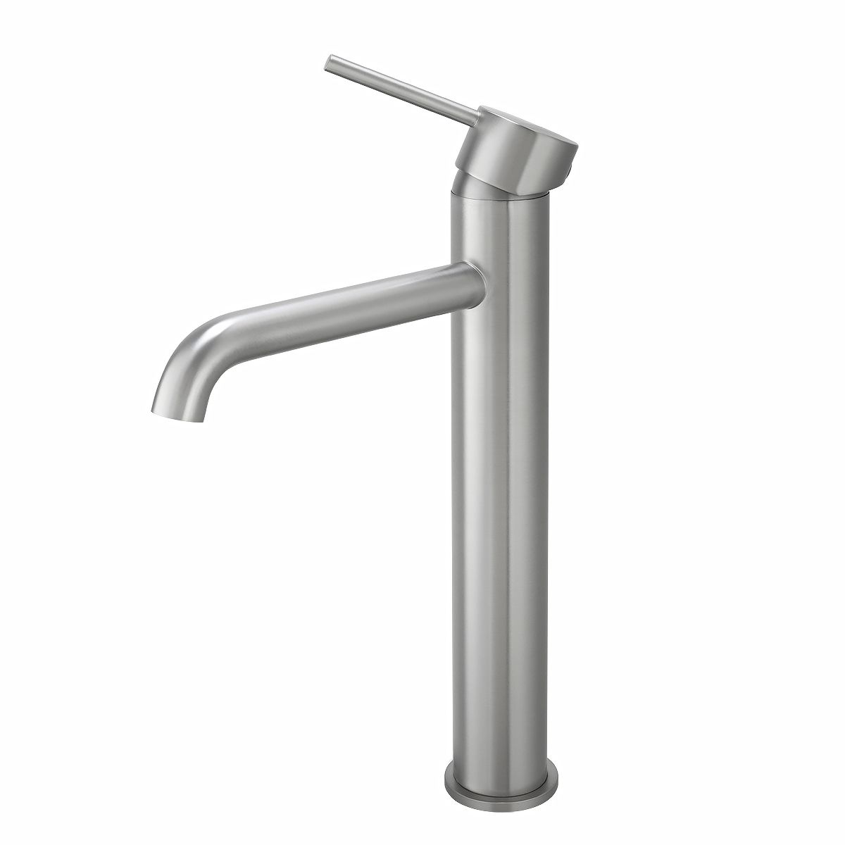 Hot Deal! LUCID PIN Round Brushed Nickel Tall Basin Mixer