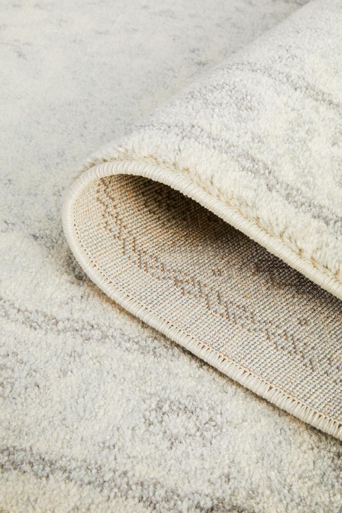 Hot Deal! Evoke Winter White Transitional Power-Loomed Runner Rug for Homes