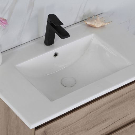 Exclusive MAX MDF Wall Hung Vanity in Natural Oak (All Sizes)