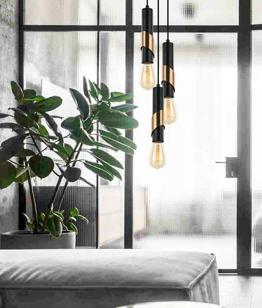Hot Sale: Interior Tube Pendant Lights with Brass Highlights