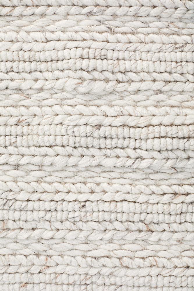 Soft and Plush Harvest Ivory Hand - Woven Wool & Viscose Rug