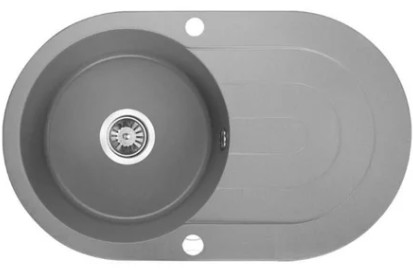 Hot Sale! Laveo Single Bowl Granite Sink with Drainer, 470*780*204mm Grey