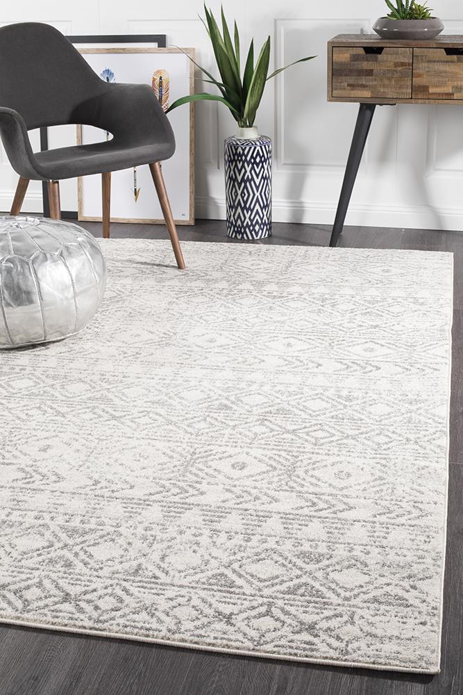 Hot Deal! Oasis Ismail Rustic White Grey Rug