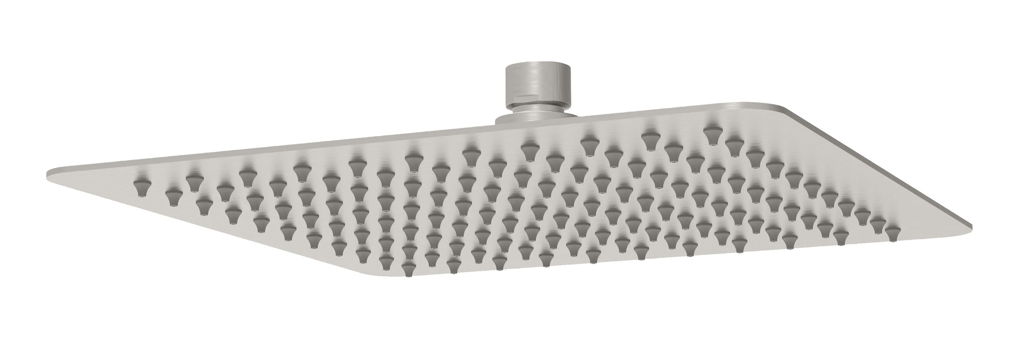 Hot Sale! 250mm Brushed Nickel Nova Square Overhead Rain Shower Head
