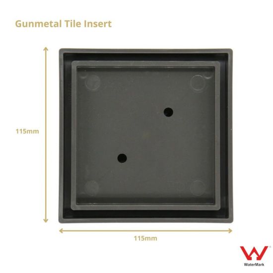 Hot! Matte Gold Smart Tile Insert Floor Waste Shower Drain (90mm Outlet, 115x115mm)