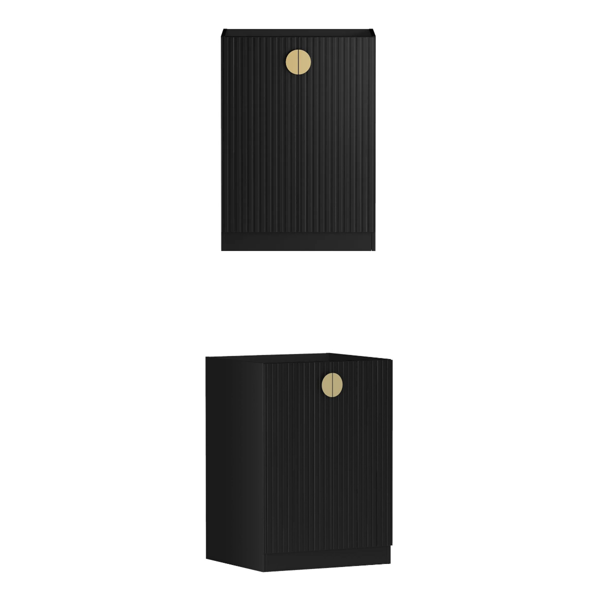 Exclusive Marlo Black Laundry Cabinet Set 1305x600x2100 (Style B) on Sale