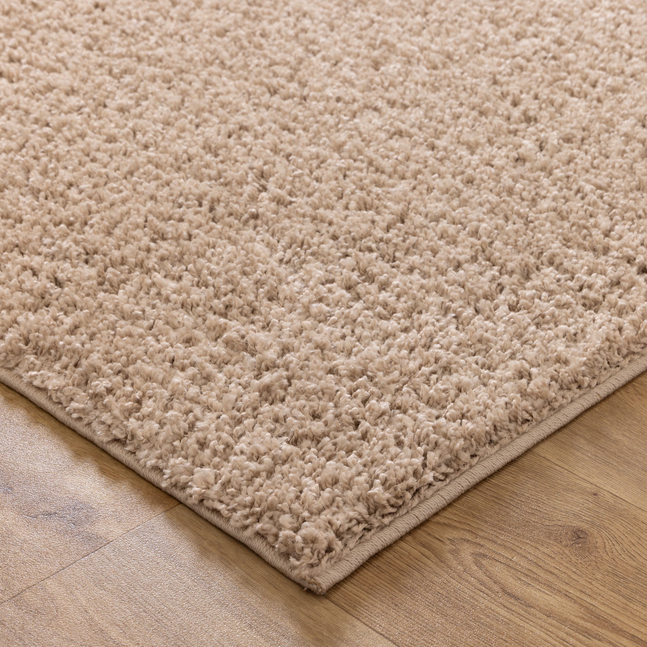 Get Cozy with Florence Shaggy Light Beige Machine-Made Polypropylene Rugs