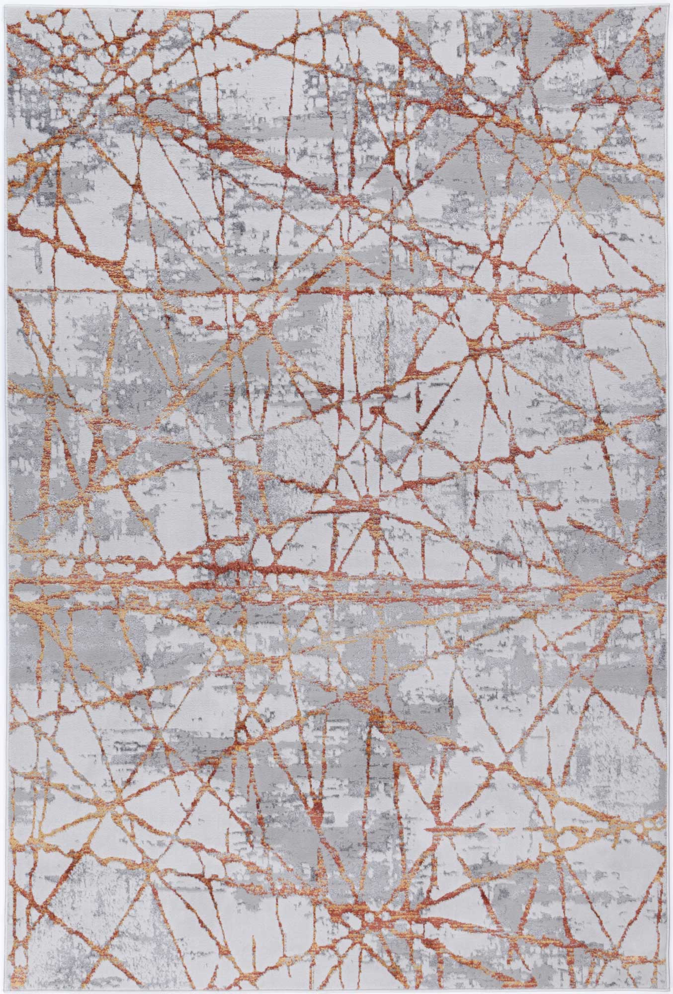 Exclusive Malo James Geometric Rug in Grey and Orange - A Stylish Home Decor