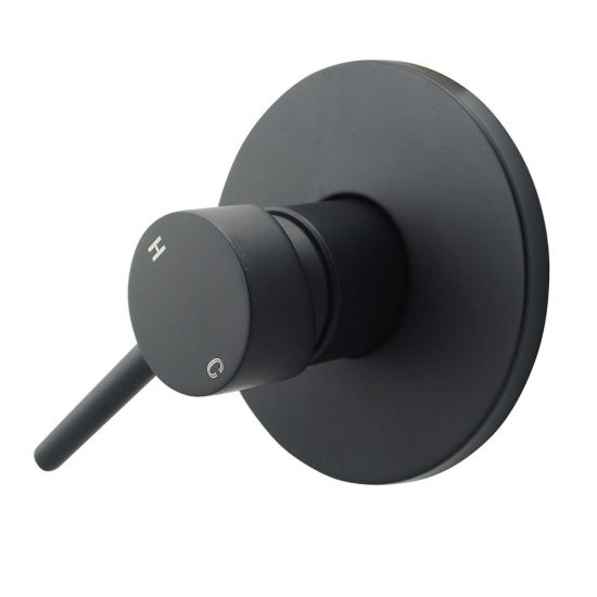 Hot Deal! Pentro Round Matte Black Shower Mixer Tap