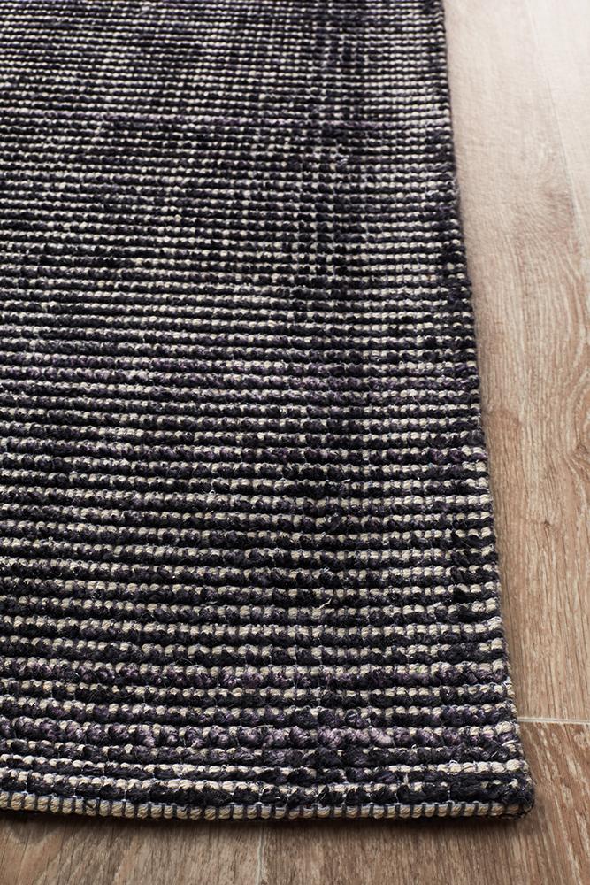 Hot! Allure Black Cotton-Rayon Luxury Rug