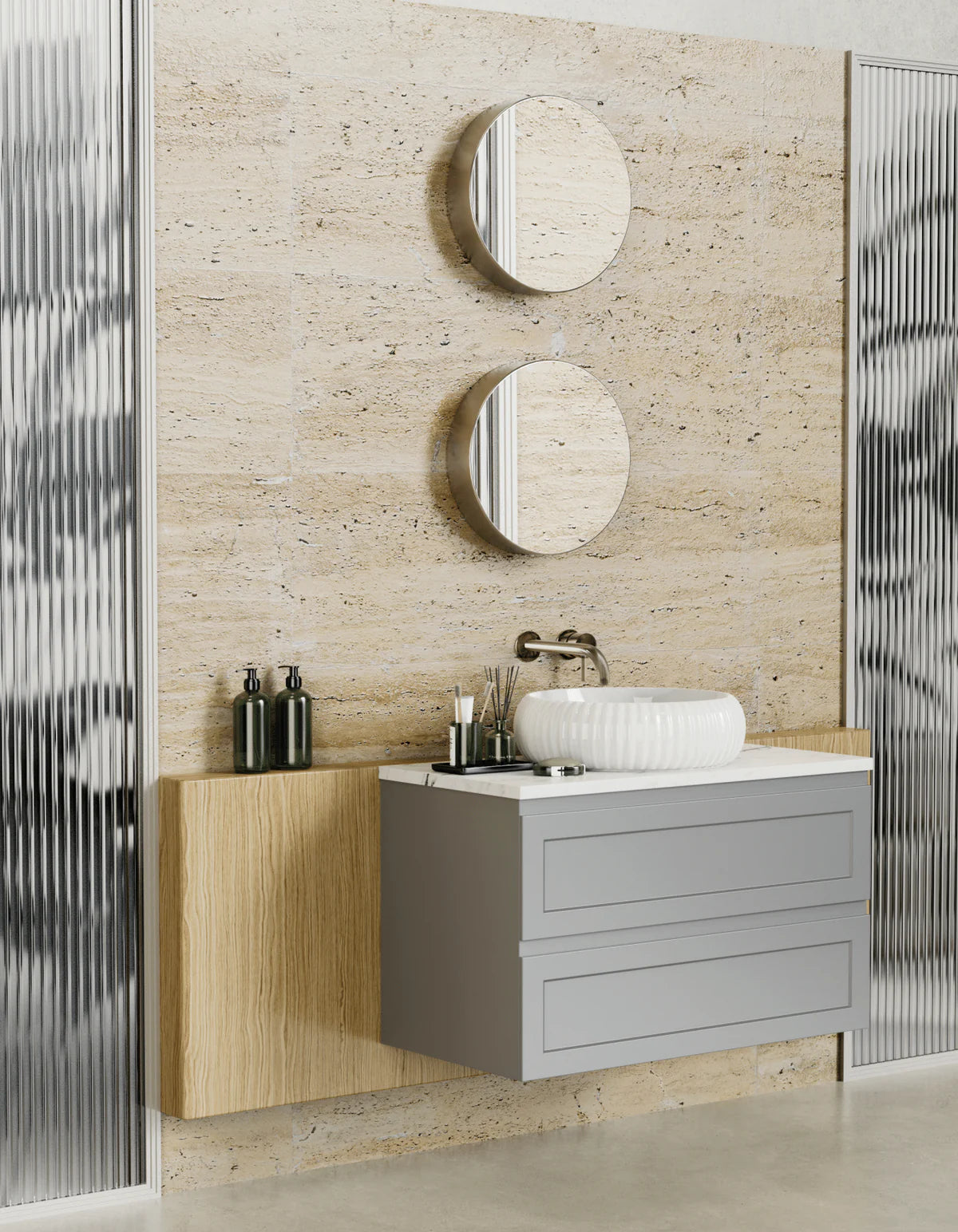 900mm Matte Grey Fremantle Wall - Hung PVC Vanity Cabinet