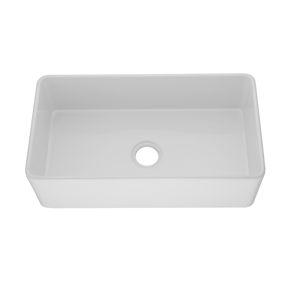 Matte Grey Single Bowl Farmhouse Quartz Kitchen Sink 838x482x262