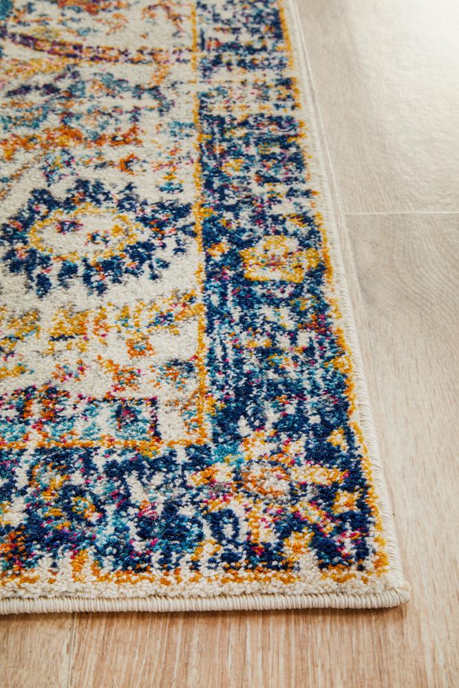 Hot Sale! Evoke Peacock Ivory Transitional Power - Loomed Runner Rug