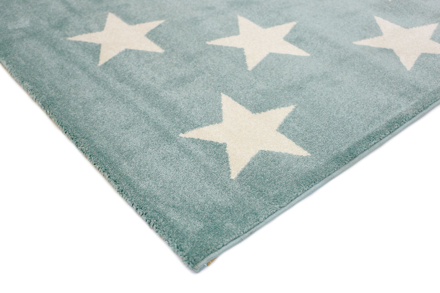 Hot Sale! Piccolo Aqua White Stars Rugs for Kids - Ideal for Both Boys and Girls