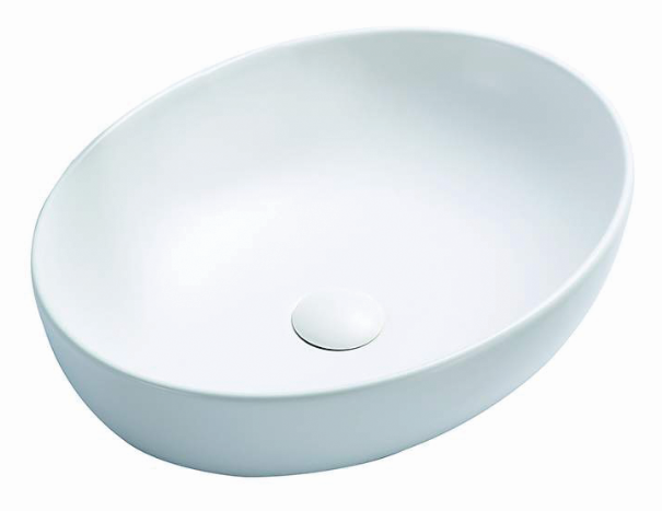 HOT! POSEIDON Oval Gloss White Ceramic Basin (520x395x130)