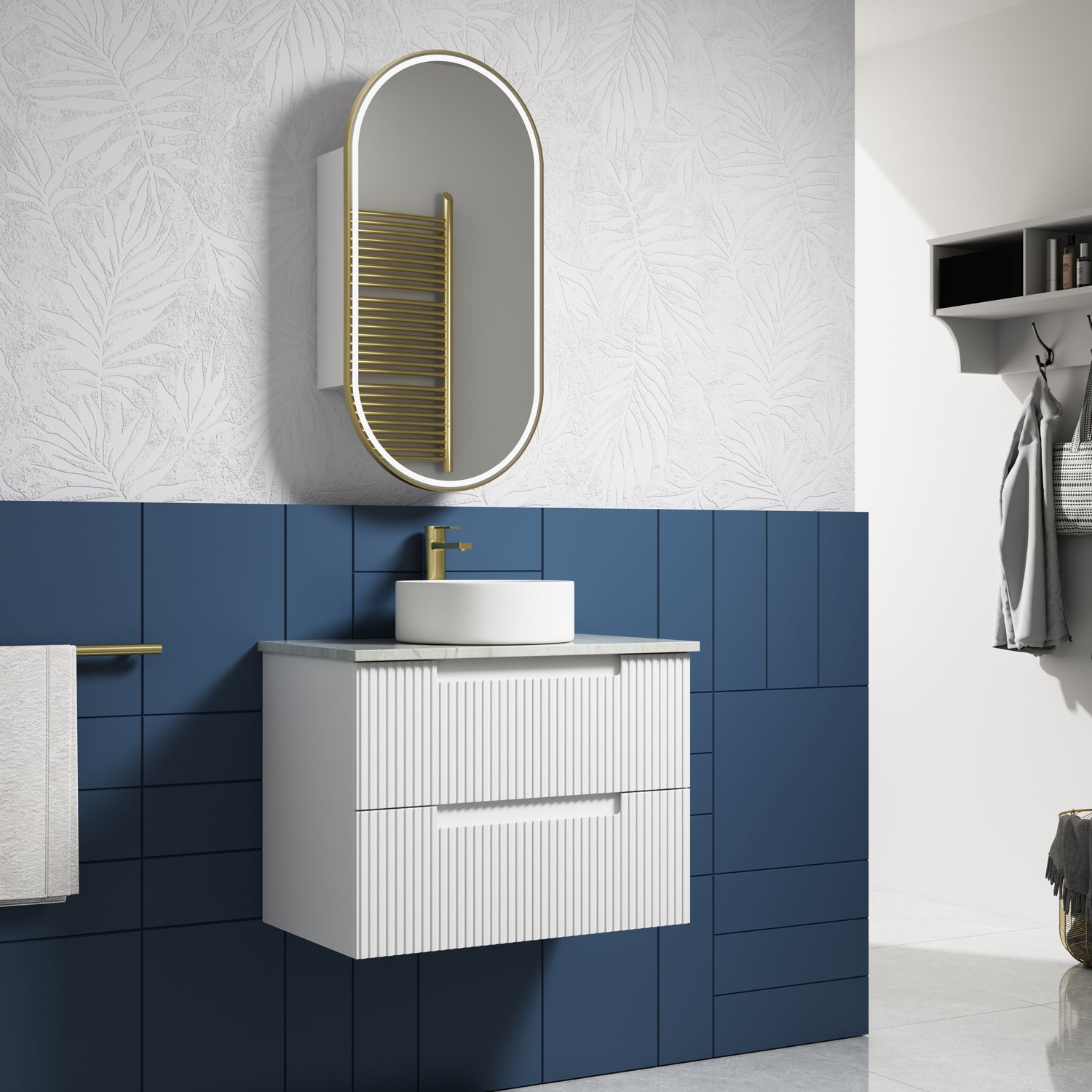 Matte White NEVA Wall - Hung Vanity Available in All Sizes