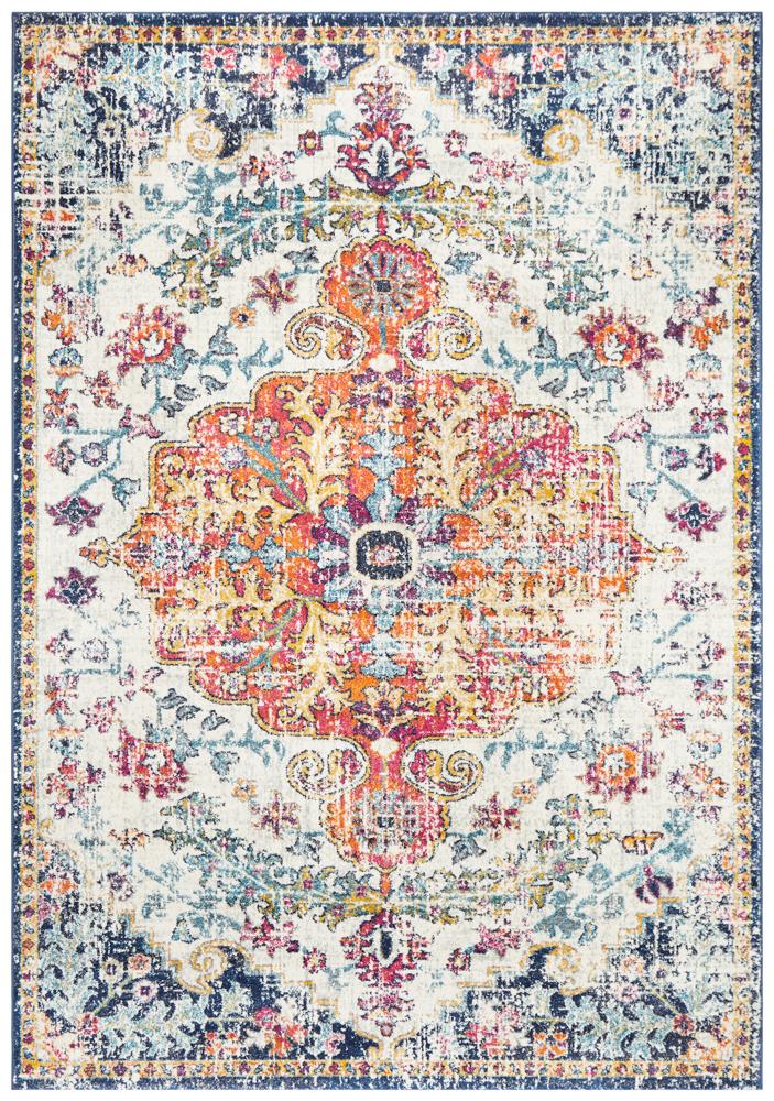 Exquisite Evoke Carnival White Transitional Power-Loomed Rug