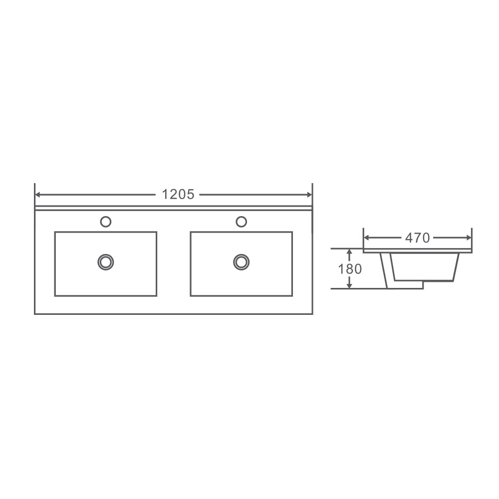 HERA Black Oak Wall-Hung MDF Vanity Cabinet - All Sizes Available