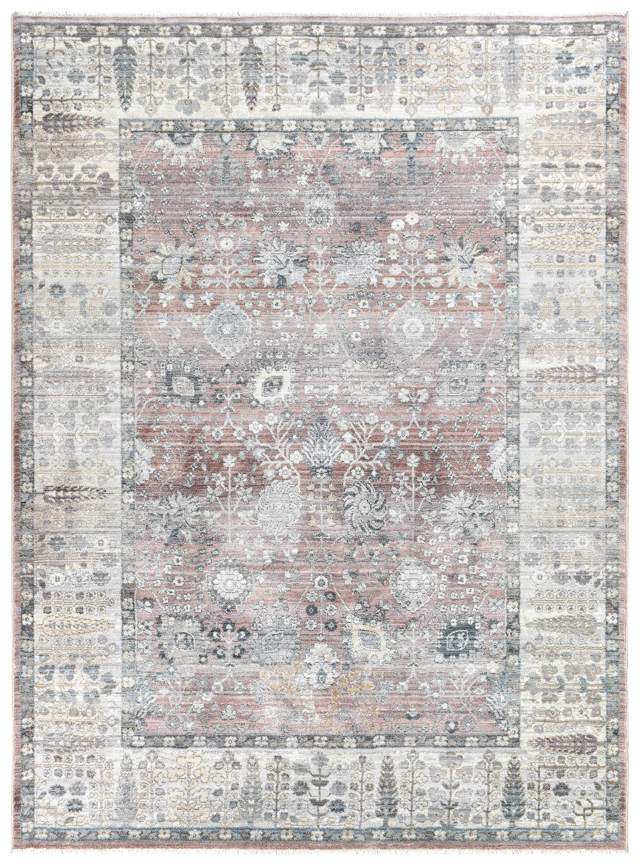 Novara 0B568A Soft Pink Rose Balm Luxury Rug from Turkey