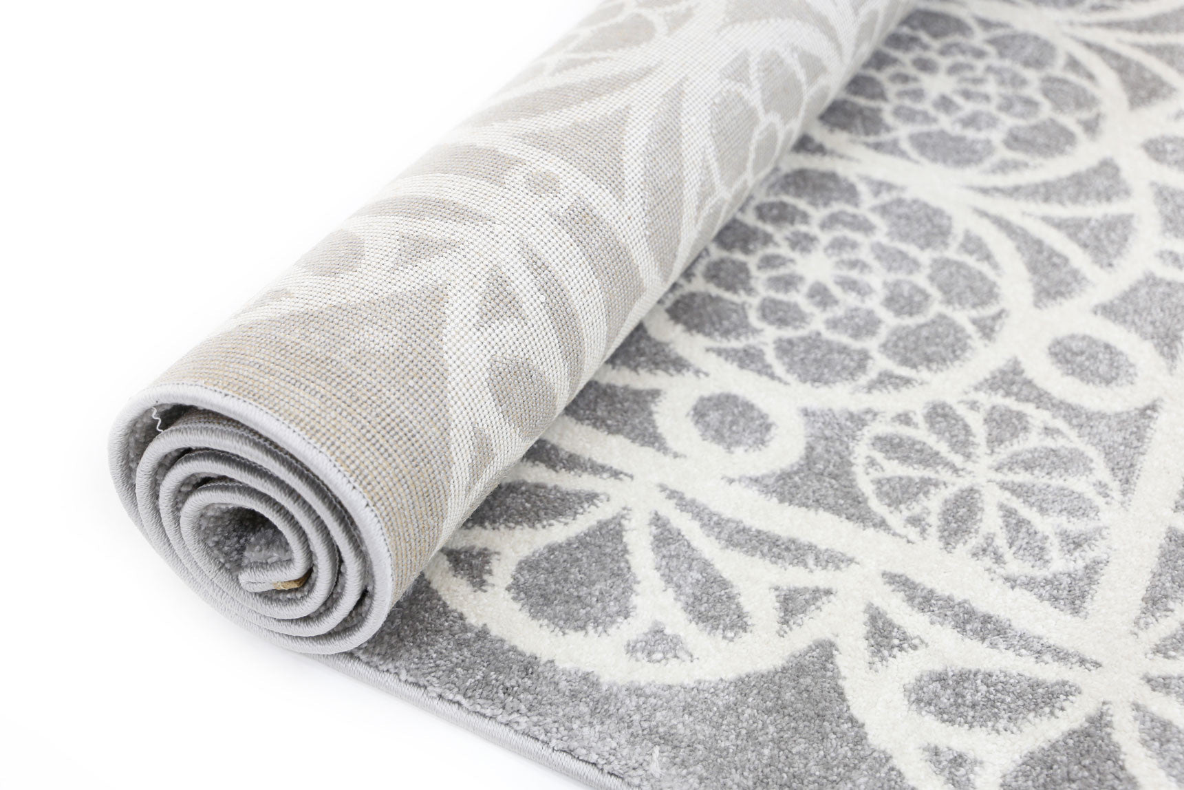 Piccolo Kids Rug: Grey and White Doily, Ideal for Play