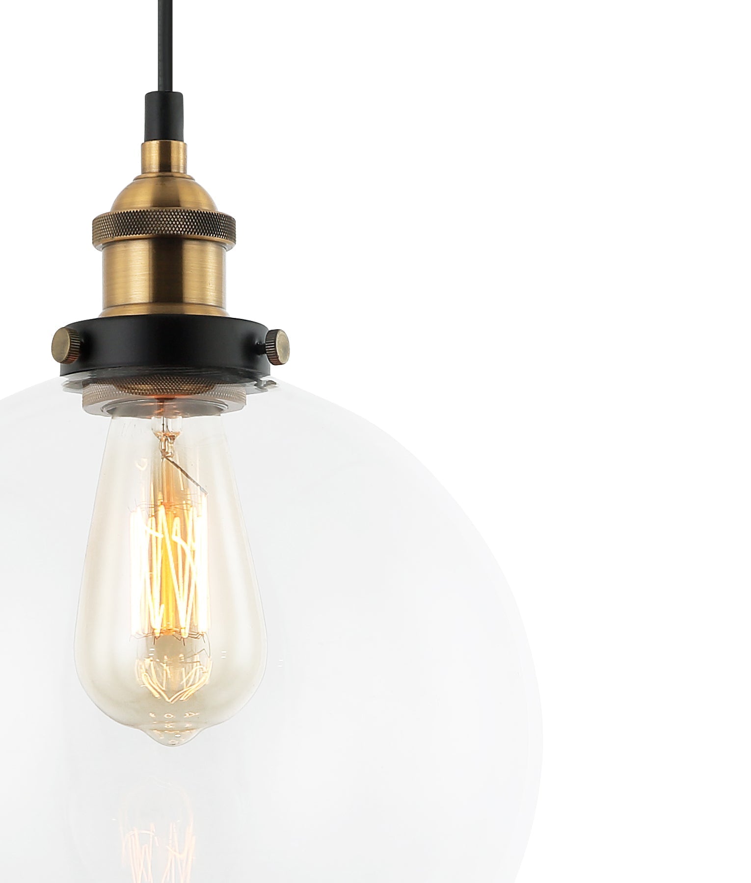 PESINI: Wine Glass Shaped Interior Pendant Lights with Antique Brass/Chrome Highlights