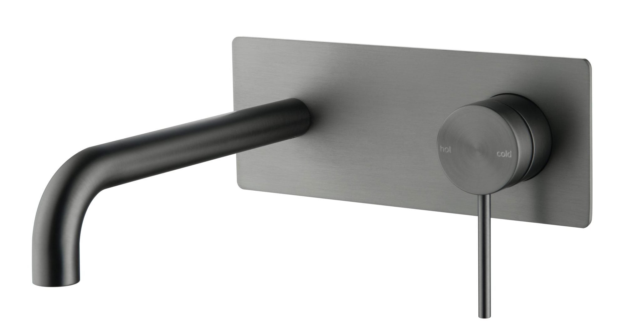 Hot Deal! Mica 1P Curved Wall - Spout Combo in Brushed Gun Metal