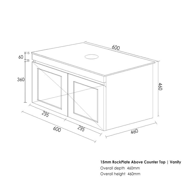 Hampton Mark II 600mm Matte Black Wall - Hung Vanity: Stylish Storage Deal