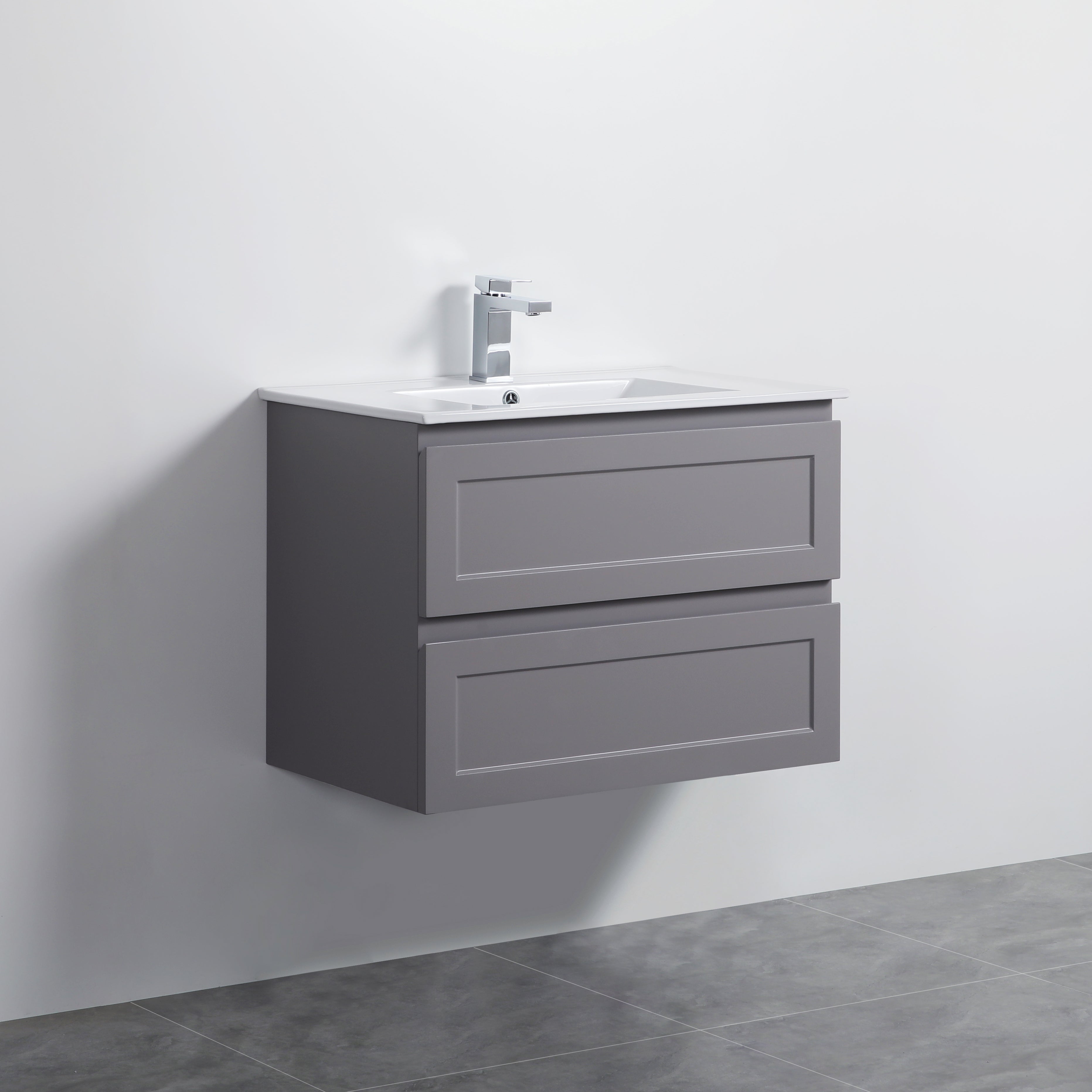 750mm Fremantle Wall - Hung PVC Vanity Cabinet in Matte Grey - Premium Quality!