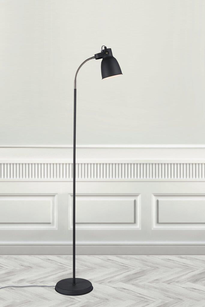 Adrian Industrial Floor Lamp in Anthracite Grey - Great Value for Your Space