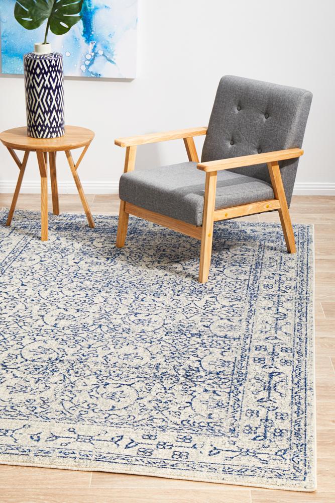 Transitional Evoke Whisper Off - White Rug with Stain - Resistant Polypropylene