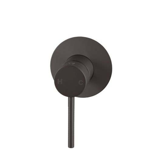 Hot Sale! Pentro Round Shower Mixer in Gun Metal Grey with 65mm Thin Plate