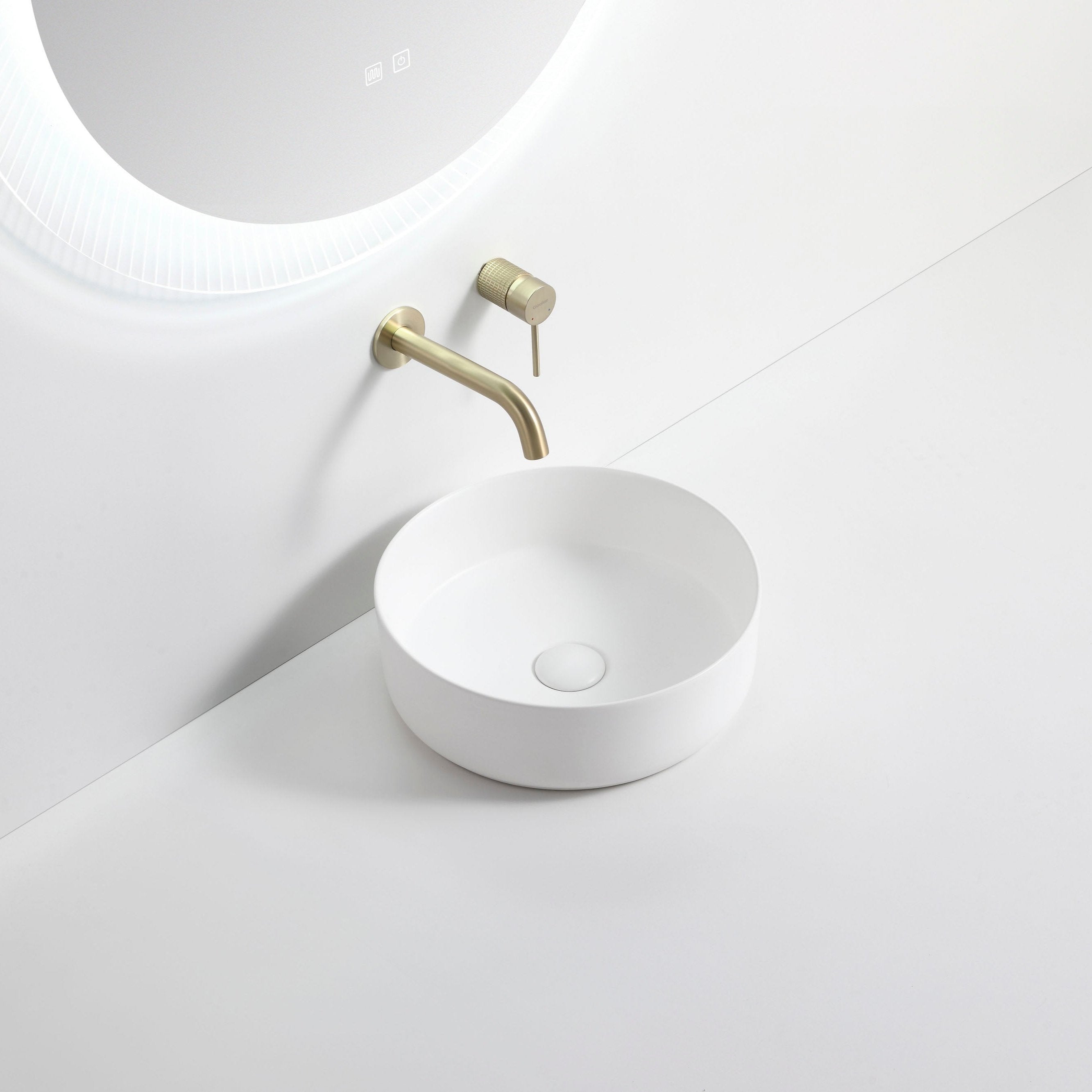 Hot Sale! 360mm Round White ABS Above Counter Basin in Gloss or Matt Finish